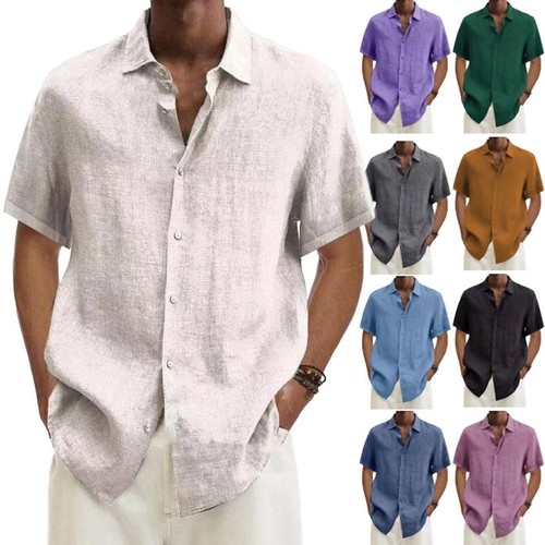 Herren kurzarm hemd button - kurzarm,