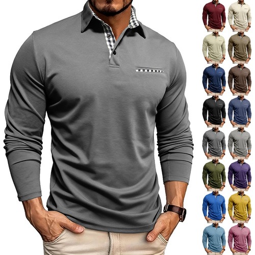 Poloshirt herren langarm - poloshirt,