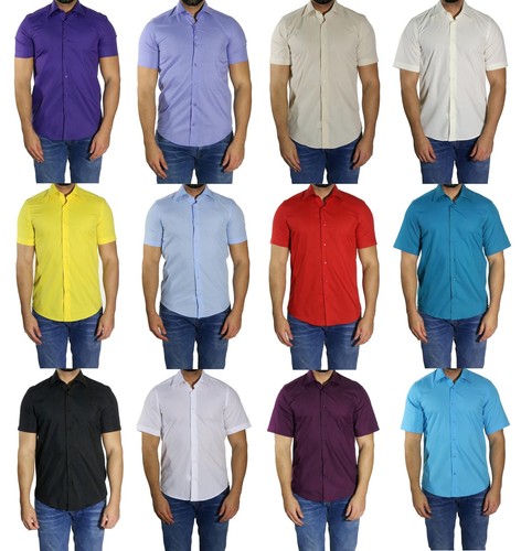 Kurzarm herren hemd slim - kurzarm,