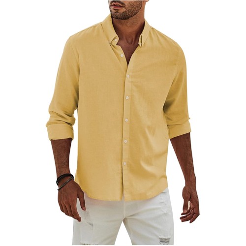 Hemd herren leinenhemd langarm - hemd,