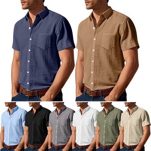 Herren hemd kruzarm - kruzarm, knopfshirt